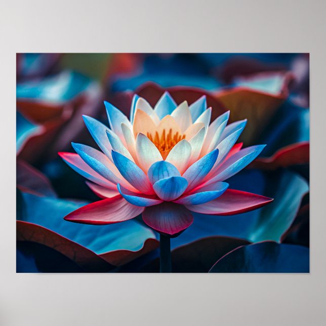 Schöne Lotusblüte Poster (Vorne)