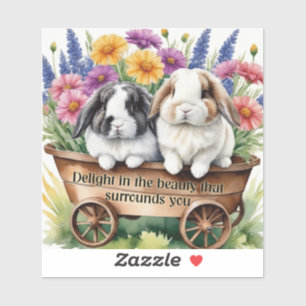Schöne Love Bunny Rabbit Hübsch Aufkleber