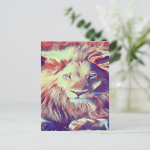 Schöne Löwe-Pose Postkarte