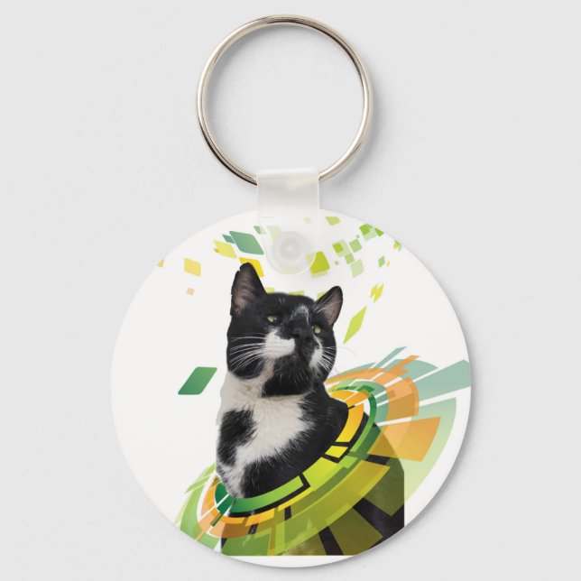 Schöne lustige Katze Schlüsselanhänger (Vorderseite)