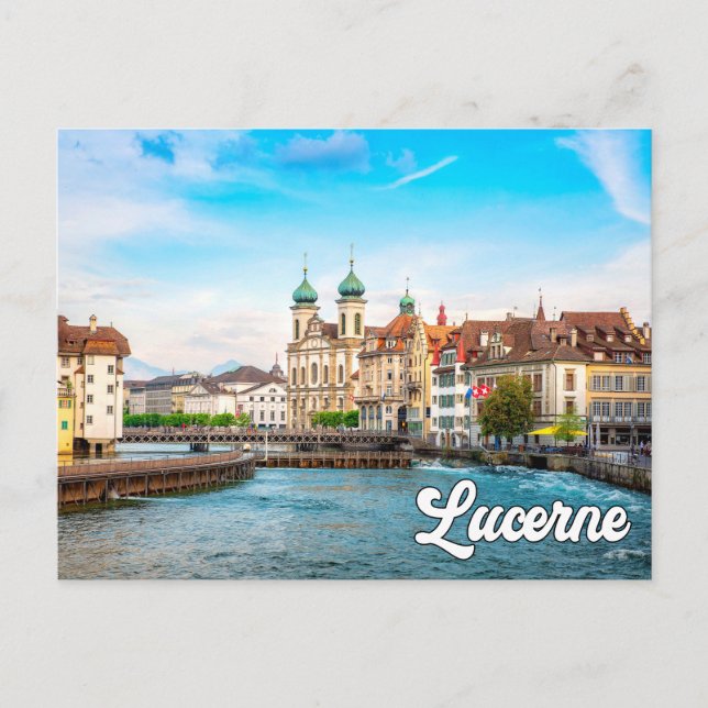Schöne Luzern, Schweiz Postkarte (Vorderseite)