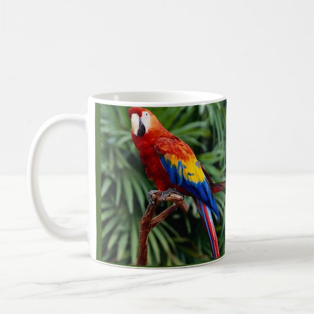 Schöne Macaw-Kaffee-Tasse Kaffeetasse (Links)