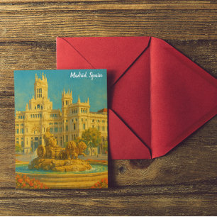 Schöne Madrid Spanien Vintage Reisen Kunst, Dichtu Postkarte