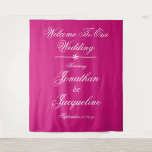 Schöne Magenta Foto Prop Wedding Background Wandteppich