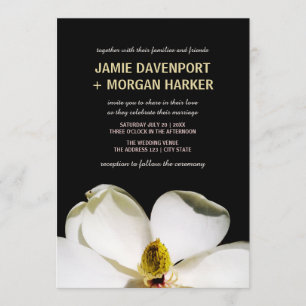 Schöne Magnolia Hochzeit Einladung