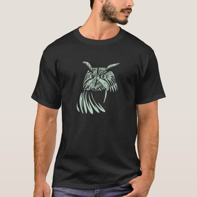 Schöne majestätische Owl-Illustration T-Shirt (Vorderseite)