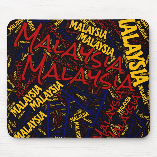 Schöne Malaysia Flag Farben Patriotic Mousepad (Vorne)