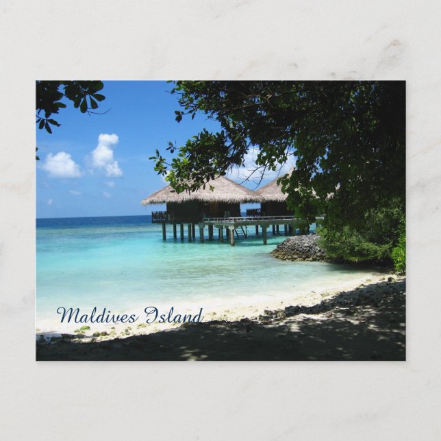 Schöne Malediven-Inseln Postkarte (Vorderseite)
