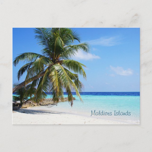 Schöne Malediven-Inseln Postkarte (Vorderseite)