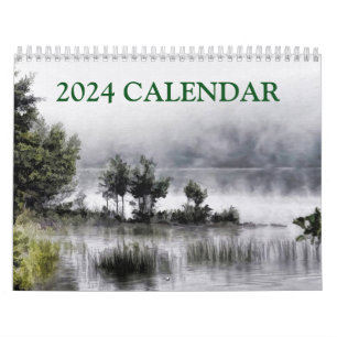 Schöne Malerei Abstrakte Landschaftskunst 2024 Kalender
