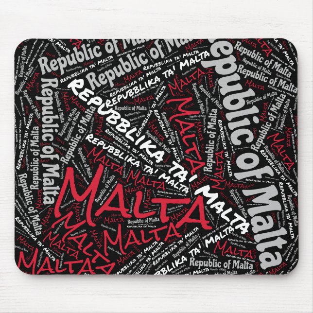 Schöne Malta Flag Farben Patriotic Mousepad (Vorne)
