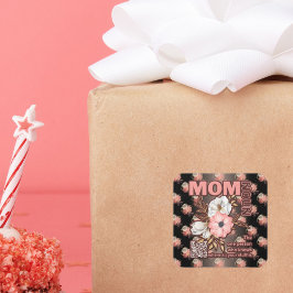 Schöne Mama-Auswahl überall Quadratischer Aufkleber