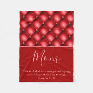 Schöne Mama Rot Fleecedecke