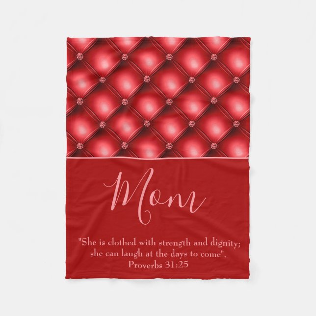 Schöne Mama Rot Fleecedecke (Vorderseite)