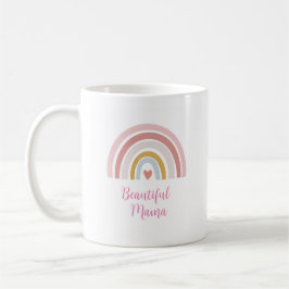 schöne Mama-Tasse mit rosa Regenbogenmutter Kaffeetasse
