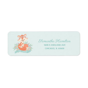 Schöne Mama und Baby Fox Woodland Boy Baby Dusche