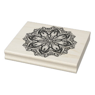 Schöne Mandala Gummistempel