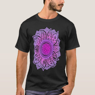 Schöne Mandala Sonnenblume Spirituelles Yoga Medit T-Shirt