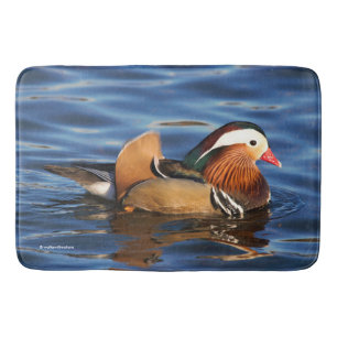 Schöne Mandarin-Duck im Teich-Badematte Badematte