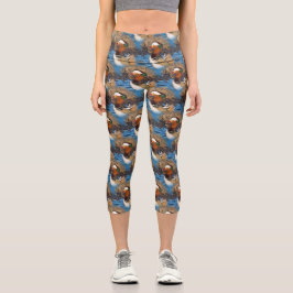 Schöne Mandarin-Duck im Teich Capri Leggings