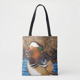 Schöne Mandarin-Duck im Teich Tasche