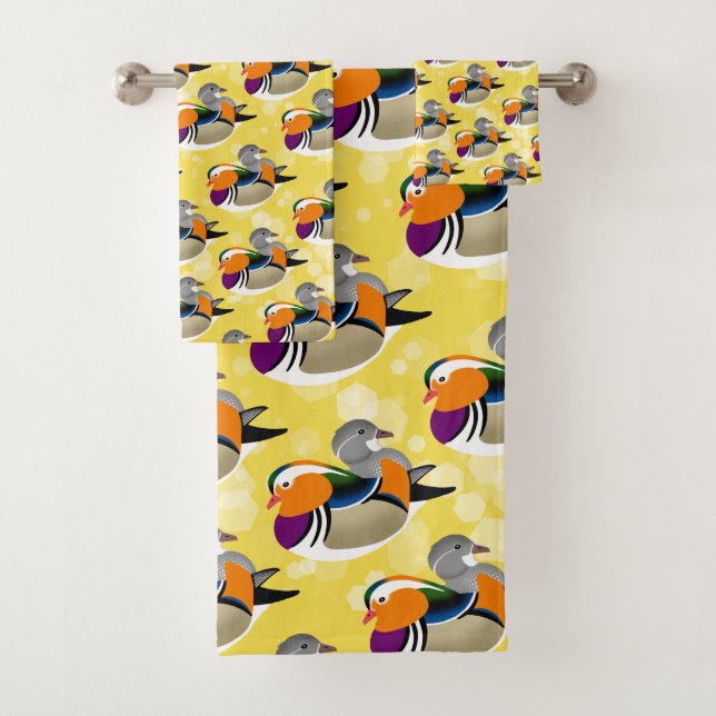 Schöne Mandarin Ducks Badhandtuch Set (Insitu)