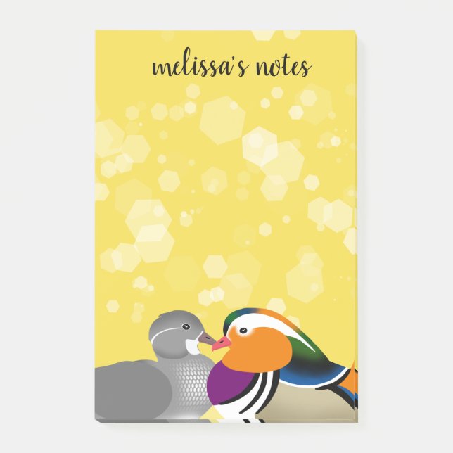 Schöne Mandarin Ducks Post-it Klebezettel (Vorderseite)