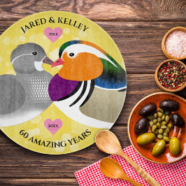 Schöne Mandarin Enten: Jedes Jahr zum Jubiläum Schneidebrett