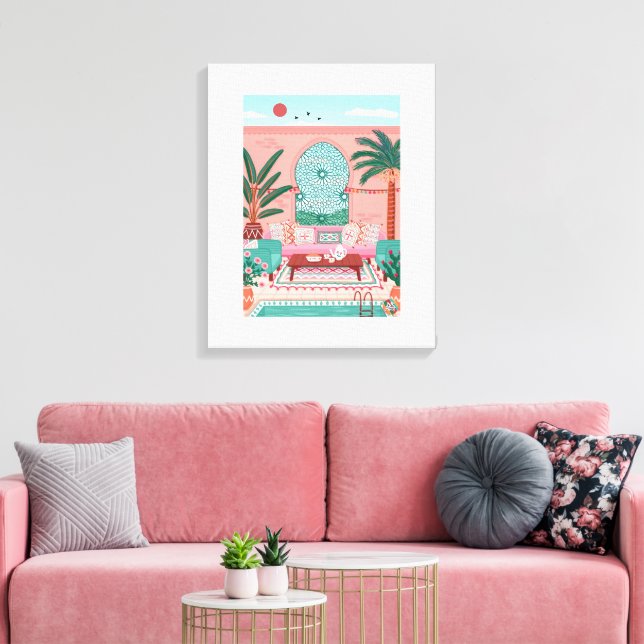 schöne Marakech-Farbe gedehnte Leinwand (Insitu (Wohnzimmer))
