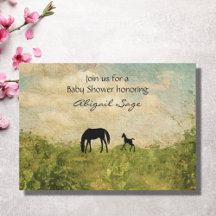 Schöne Mare and Foal Horse Baby Dusche