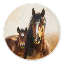 Schöne Mare- und Foal-Malerei