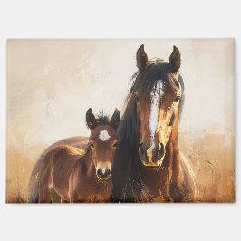 Schöne Mare- und Foal-Malerei Magnet