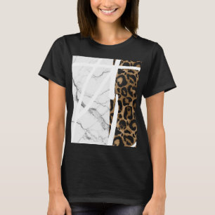 Schöne Marmor Leoparden Druck T-Shirt