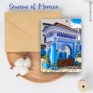 Schöne marokkanische Chefchaouen Blue Medina Postkarte