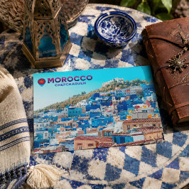 Schöne marokkanische North Medina Blue City Postkarte