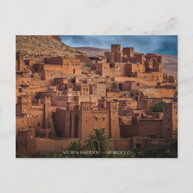 Schöne marokkanische Wüstenarchitektur Kasbah Postkarte (Vorderseite)