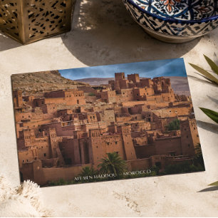 Schöne marokkanische Wüstenarchitektur Kasbah Postkarte