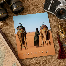 Schöne Marokko Wüste Sahara Camel Riding Trip Postkarte