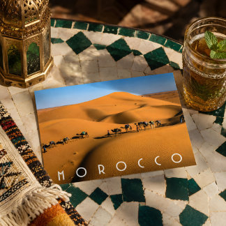 Schöne Marokko Wüste Sahara Camel Riding Trip Postkarte