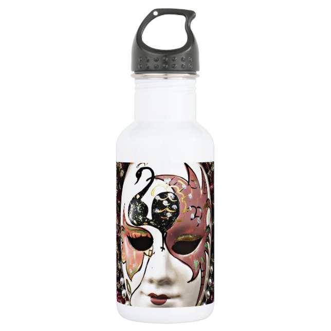 Schöne Maske Edelstahlflasche (Vorderseite)