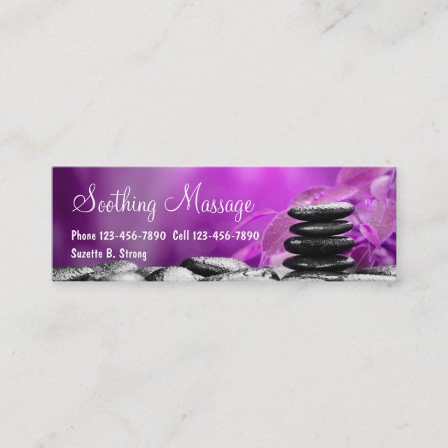 Schöne Massage Mini Business Cards Mini Visitenkarte (Vorderseite)