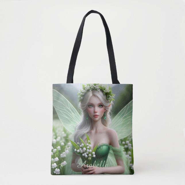 Schöne May Fairy in Lilies of the Valley Tasche (Vorderseite)