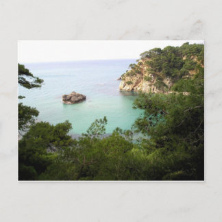 Schöne mediterrane griechische Insel Hios. Postkarte