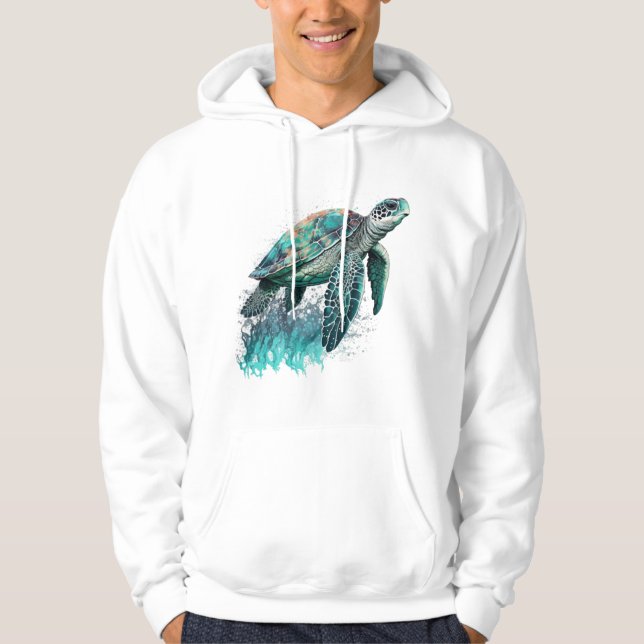 Schöne Meereslandschaft mit majestätischer Meeress Hoodie (Vorderseite)