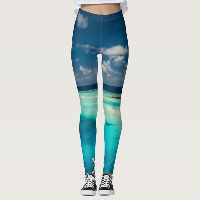 Schöne Meereslebewesen Leggings (Vorderseite)