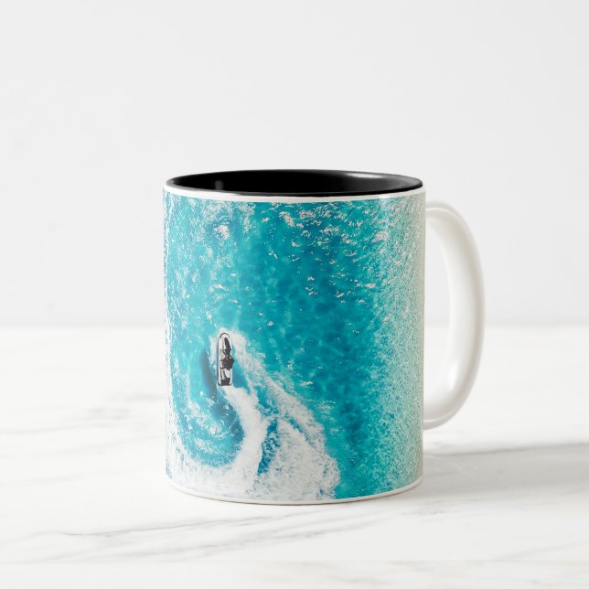 Schöne Meereslebewesen Zweifarbige Tasse (VorderseiteRechts)