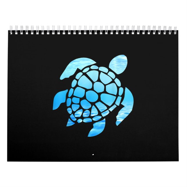 Schöne Meeresschildkröte-Silhouette aus der Unters Kalender (Titelbild)