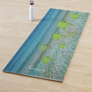 Schöne Meeresschildkröten und Kalligraphie Yogamatte