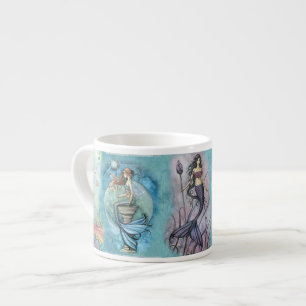 Schöne Meerjungfrau Espressotasse