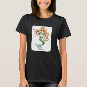 Schöne Meerjungfrau Sirene und Fischliebhaber T-Shirt
